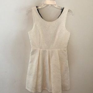 Ivory embellished Dress with Lace back